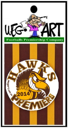 2014 Hawks Premiership Button Badge 55mm FREE POSTAGE